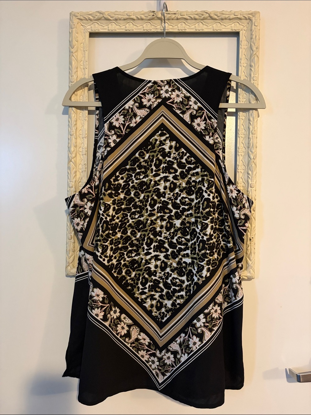 RICKI’S | Black & Olive Green Animal Print Sleeveless Tank - Picture 9 of 12